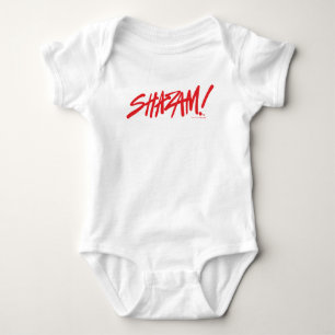 SHAZAM! Fury of the Gods   Red Marker Logo Baby Bodysuit