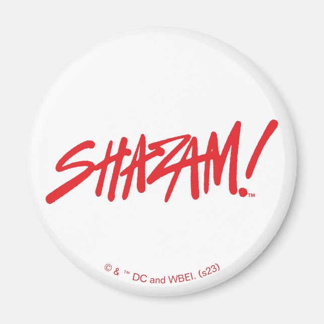 SHAZAM! Fury of the Gods | Red Marker Logo Magnet (Front)