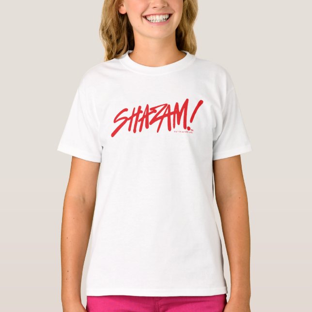 SHAZAM! Fury of the Gods | Red Marker Logo T-Shirt (Front)