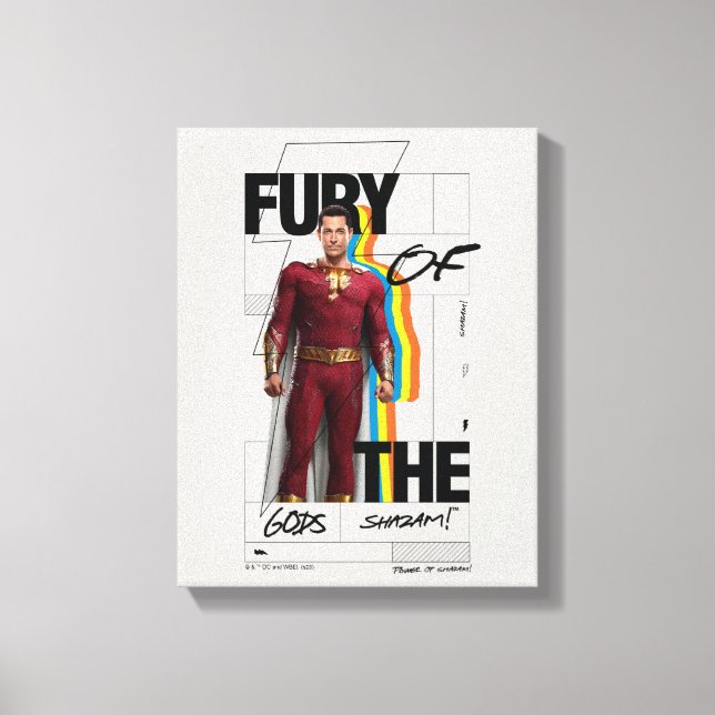SHAZAM! Fury of the Gods | Retro Album Style Art Canvas Print (Front)