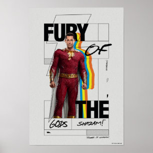 SHAZAM! Fury of the Gods   Retro Album Style Art Poster