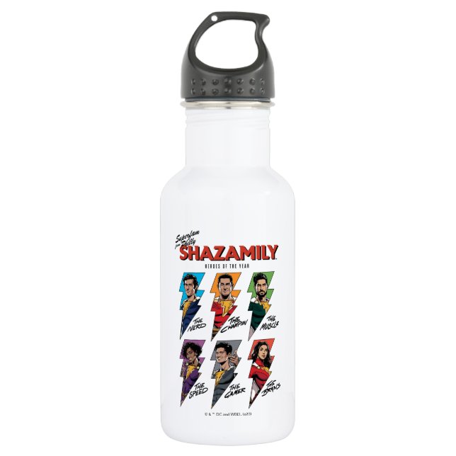 SHAZAM! Fury of the Gods | SHAZAMily Comic Bolts 532 Ml Water Bottle (Front)