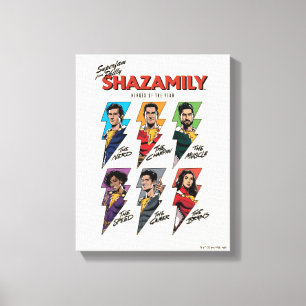 SHAZAM! Fury of the Gods   SHAZAMily Comic Bolts Canvas Print