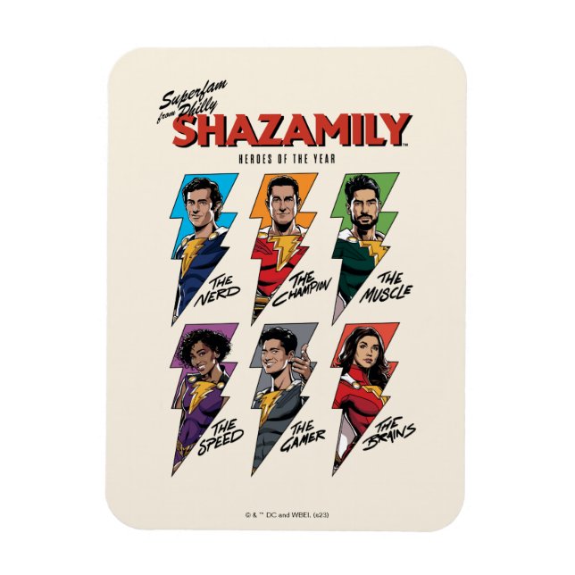 SHAZAM! Fury of the Gods | SHAZAMily Comic Bolts Magnet (Vertical)