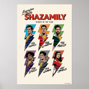 SHAZAM! Fury of the Gods   SHAZAMily Comic Bolts Poster