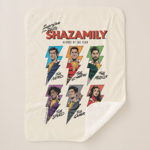 SHAZAM! Fury of the Gods SHAZAMily Comic Bolts Sherpa Blanket