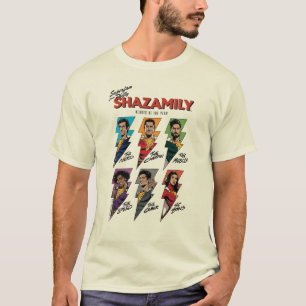 SHAZAM! Fury of the Gods SHAZAMily Comic Bolts T-Shirt