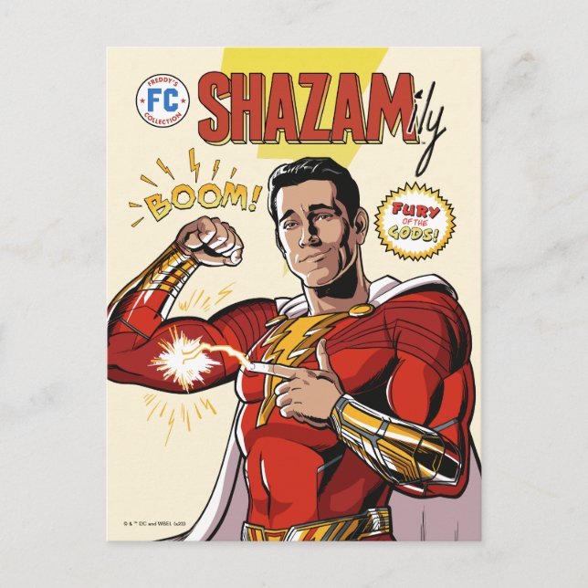 SHAZAM! Fury of the Gods | SHAZAMily Comic Cover Postcard (Front)