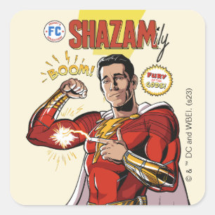 SHAZAM! Fury of the Gods   SHAZAMily Comic Cover Square Sticker