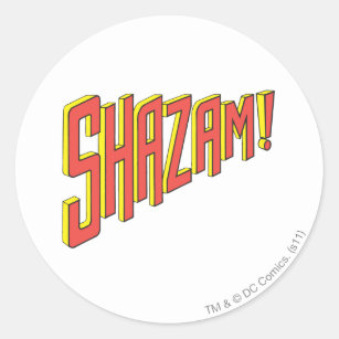 Shazam Logo Red/Yellow Classic Round Sticker
