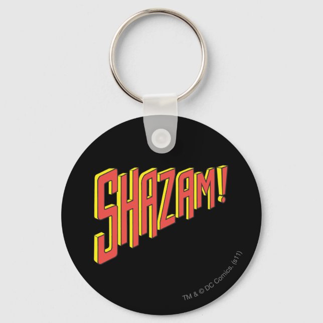 Shazam Logo Red/Yellow Key Ring (Front)