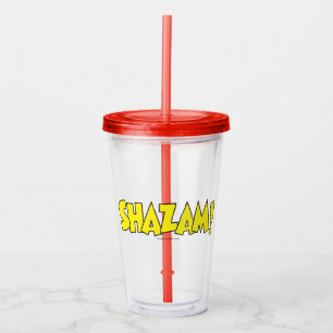 Shazam Logo Yellow Acrylic Tumbler