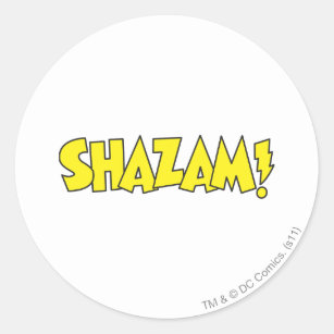 Shazam Logo Yellow Classic Round Sticker
