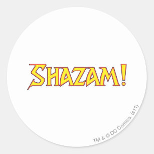 Shazam Logo Yellow/Red Classic Round Sticker