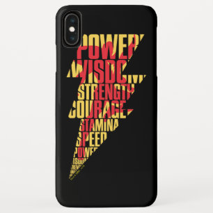 SHAZAM!   Shazam Abilities Lightning Graphic iPhone XS Max Case