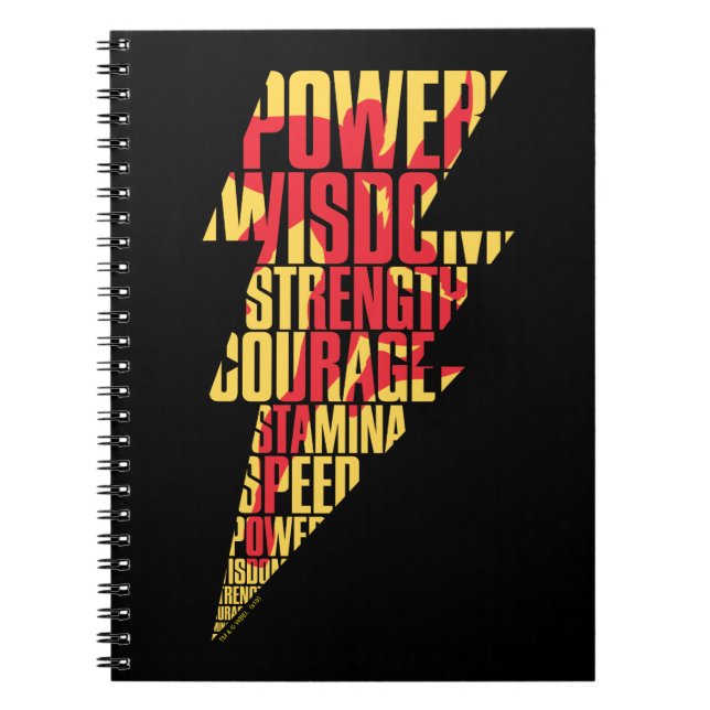 SHAZAM! | Shazam Abilities Lightning Graphic Notebook (Front)