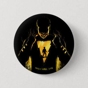 SHAZAM! Shazam and Billy Lightning Silhouette 6 Cm Round Badge