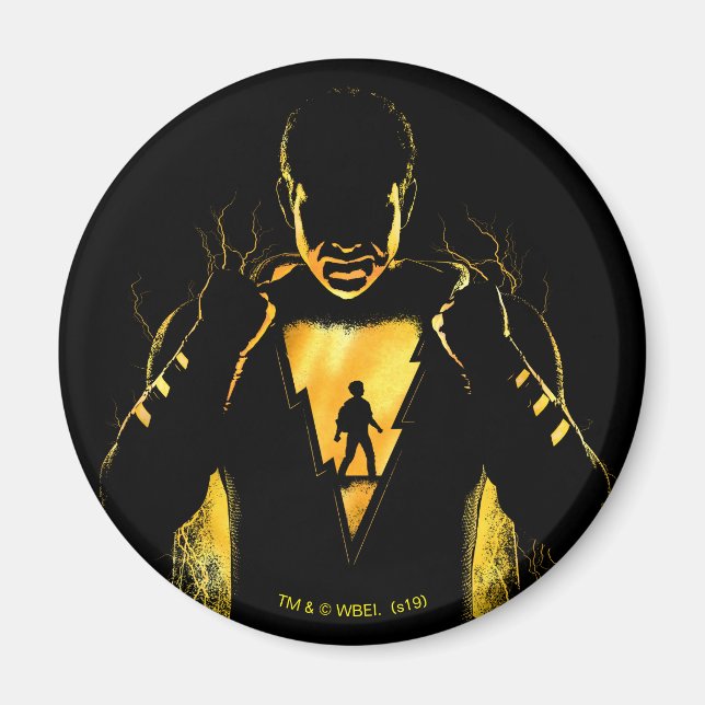 SHAZAM! | Shazam and Billy Lightning Silhouette Magnet (Front)