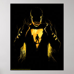 SHAZAM!   Shazam and Billy Lightning Silhouette Poster