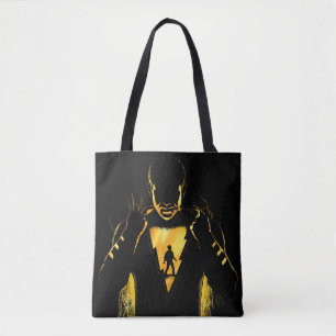 SHAZAM!   Shazam and Billy Lightning Silhouette Tote Bag