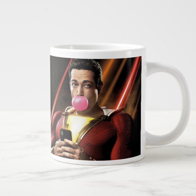 SHAZAM! | Shazam Blowing Bubble Gum Large Coffee Mug (Right)