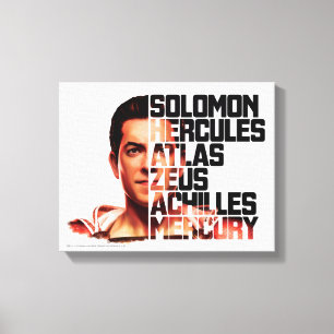 SHAZAM!   Shazam Closeup Acronym Graphic Canvas Print