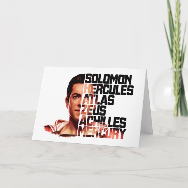 SHAZAM! | Shazam Closeup Acronym Graphic Card (Front)