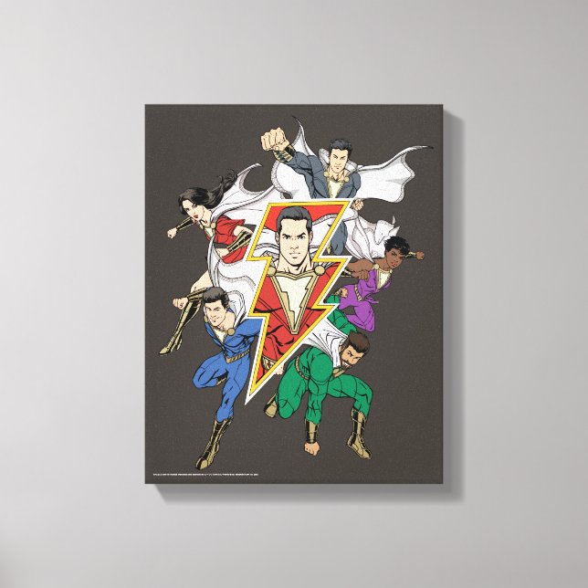 SHAZAM! | Shazam Family Graphic Canvas Print (Front)