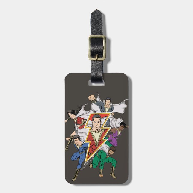 SHAZAM! | Shazam Family Graphic Luggage Tag (Front Vertical)