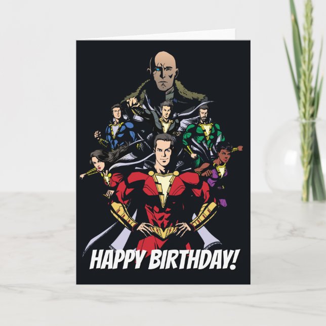 SHAZAM! | Shazam Family Vs. Dr. Sivana Card (Front)