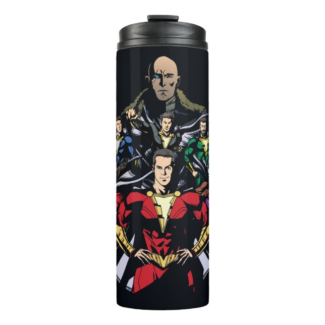 SHAZAM! | Shazam Family Vs. Dr. Sivana Thermal Tumbler (Front)