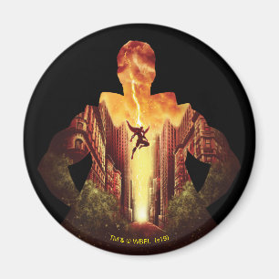 SHAZAM!   Shazam Sunset Silhouette Magnet