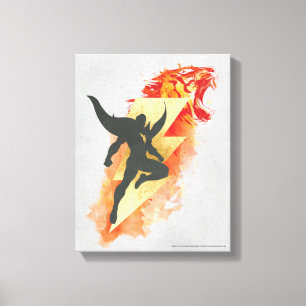 SHAZAM!   Shazam Tiger & Lightning Graphic Canvas Print
