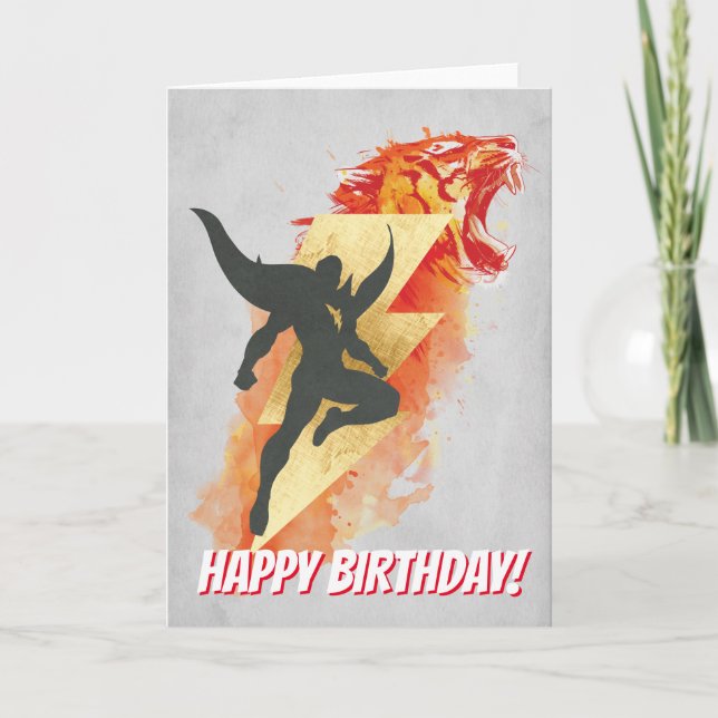 SHAZAM! | Shazam Tiger & Lightning Graphic Card (Front)