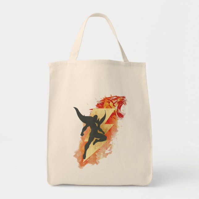 SHAZAM! | Shazam Tiger & Lightning Graphic Tote Bag (Front)
