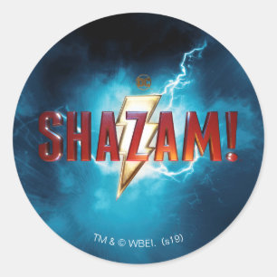 SHAZAM!   Theatrical Logo Classic Round Sticker
