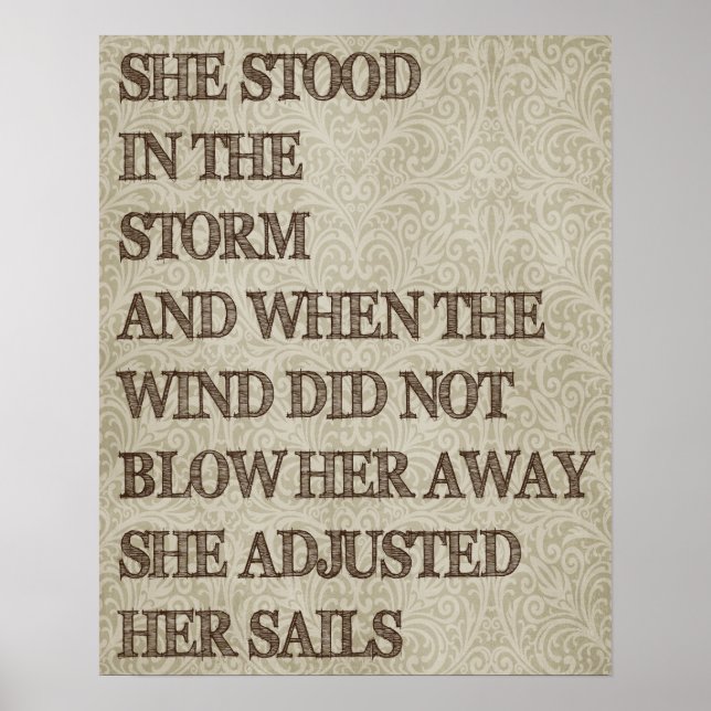 She Adjusted Her Sails Poster (Front)