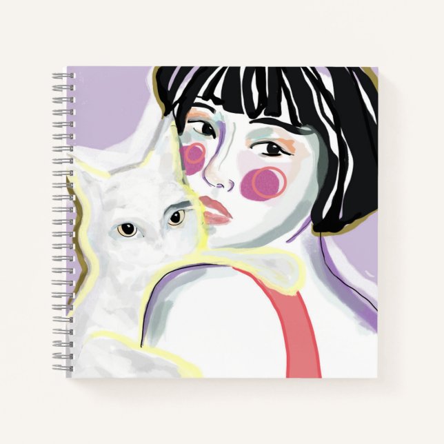she and her cat notebook (Front)
