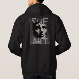 She Art – Abstract Female Portrait Hoodie