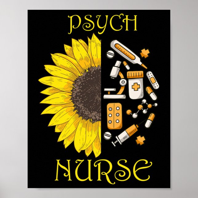 She Became A Psych Nurse Psychiatric Nursing Menta Poster (Front)