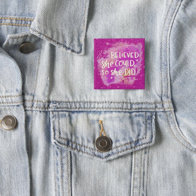 She believed 15 cm square badge (In Situ)