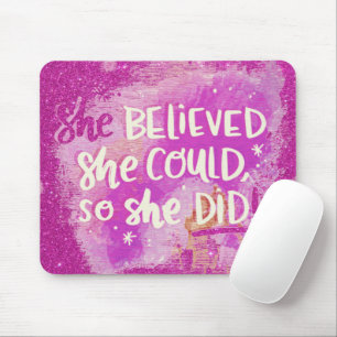She believed mouse mat