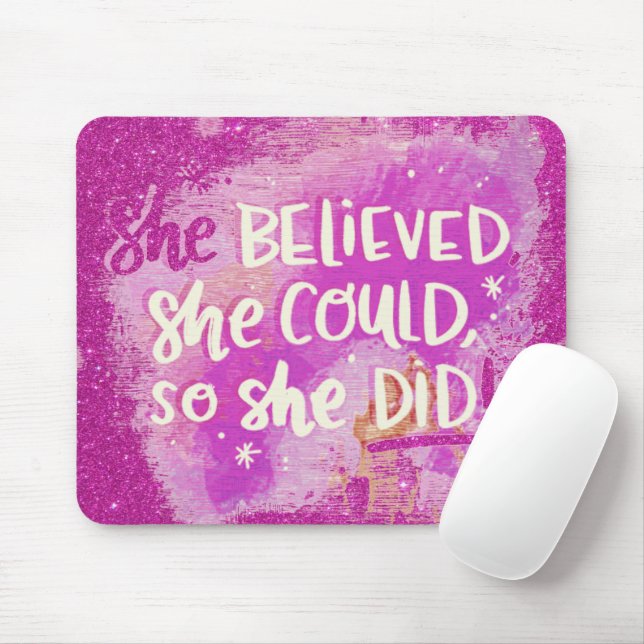 She believed mouse mat (With Mouse)