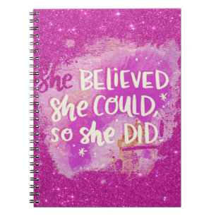She believed notebook