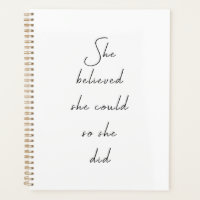 She Believed She Could Inspirational Quote