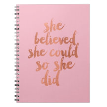 She Believed She Could - Notebook