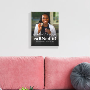 She Believed She Could RN Nurse Photo Graduation Canvas Print