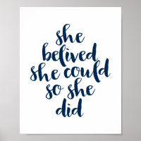 She believed she could she did, Navy motivational