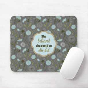 She Believed She Could So She Did Dandelion Art Mouse Mat