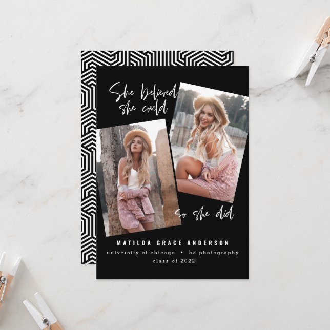 She believed she could so she did graduation (Front/Back In Situ)